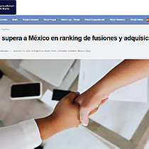 Chile supera a Mxico en ranking de fusiones y adquisiciones